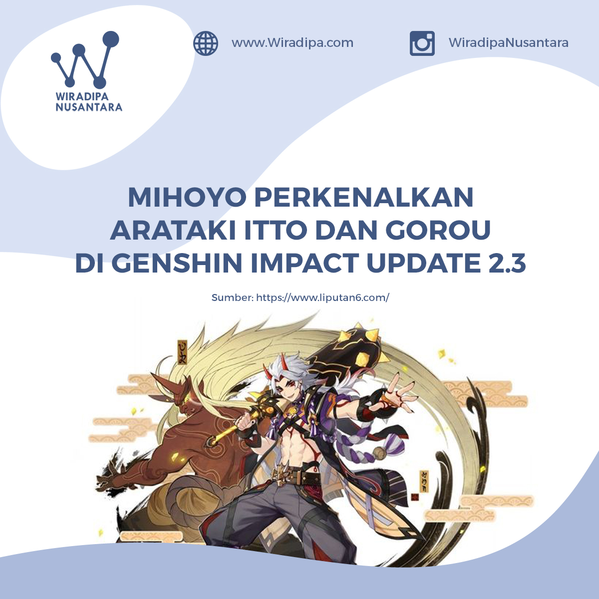 MiHoYo Perkenalkan Arataki Itto dan Gorou di Genshin Impact Update 2.3 images